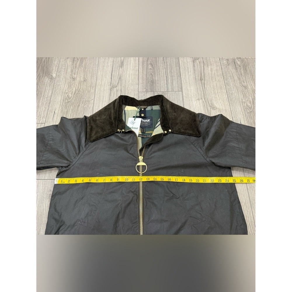 NWT Barbour Allerston Water Resistant Waxed Cotton Jacket 12 US / 16 UK in OLIVE - Picture 7 of 10